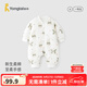 童泰（TONGTAI）嬰兒連體衣秋冬季純棉男女寶寶衣服新生兒夾棉哈衣爬服睡衣 綠色（對(duì)開款） 80cm (建議11-18月身高73-83cm)