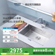 高儀（GROHE）防冷凝304不銹鋼水槽 家用1MM手工槽 洗碗池水槽 廚房洗菜盆單槽 大單槽/L型抽拉龍頭