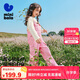 迷你巴拉寬松牛仔背帶褲女童寶寶柔軟甜美背帶褲長褲春秋新品