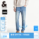 杰克·瓊斯（JACK&JONES）25年男裝牛仔褲男涼感潮流水洗彈力901修身小腳牛仔褲子春夏薄款 中牛仔藍(lán)E39 常規(guī) 30 170 W30/L30