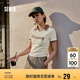 森馬（Semir）POLO衫女短款小心機撞色夏季復古字母緊身套頭衫109324115006