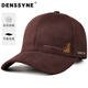 德西納（denssyne）男士帽子麂皮絨春季硬頂有型黑時(shí)尚鴨舌帽戶(hù)外運動(dòng)休閑百搭棒球帽 棕色 均碼 可調節(55-60cm)