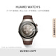 HUAWEI WATCH 5 46mm高端款航天級鈦合金表殼木星棕素皮復合表帶首創(chuàng  )X-TAP智感窗鴻蒙AI腕上小藝eSIM通信