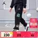 NIKE JORDAN 耐克AJ童裝男童長褲春秋舒適毛圈休閑兒童褲子 正黑色 140 /60 【建議身高128-140cm】