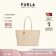芙拉（FURLA）【七夕禮物】SFERA牛皮大號女士上班族通勤包大容量托特包手提包 裸色