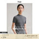 旅途原品ltyp 德國精紡揚(yáng)子紗美麗諾羊毛抗起球半高領(lǐng)針織T恤女秋 晨霧灰 M