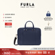 芙拉（FURLA）【中秋禮物】MAN ZEFIRO牛皮大號男士上班族通勤大容量手提托特包 深藍色