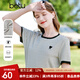 百圖betu女裝夏季新款T恤時(shí)尚百搭撞色圓領(lǐng)條紋短袖T恤女2303T15 黑白條 XS