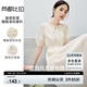 尚都比拉醋酸連衣裙女2024年夏季新款度假風氣質顯瘦中長裙 奶白色 M 