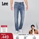 Lee【張凌赫代言】25早秋新726標準中腰直筒五袋款中藍色男牛仔褲 中藍色 32