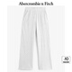 ABERCROMBIE & FITCH女裝24春秋款雅丹風復古舒適磨毛羅紋運動衛(wèi)褲長褲KI147-4085 淺灰色 XXS (160/60A)