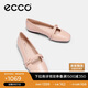 愛步（ECCO）夏季芭蕾舞鞋方頭羊皮淺口單鞋 舞悅234303 裸粉色37