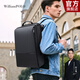 WILLIAMPOLO英皇保羅背包男士出差商務(wù)電腦包旅行雙肩包大容量多功能男包書(shū)包灰色原版-15.6獨立電腦倉