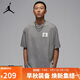 Jordan男子短袖T恤 純棉圓領(lǐng)ESS 百搭貼布logo DZ7314-091灰XL