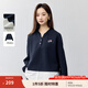 茵曼（INMAN）撞色假兩件拼接衛(wèi)衣女2025秋季時尚復古學院百搭舒適休閑上衣 寶藍色 M
