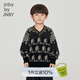 jnby by JNBY江南布衣童裝冬套頭毛衣綿羊毛保暖可內(nèi)搭男女童兒童1N0310910 417雜藏青 150 cm