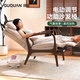 顧全M7電動單人沙發(fā)椅 中古風(fēng)躺椅 可躺按摩沙發(fā)實木休閑椅子S655胡桃