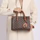奢侈2025新款菱格老花托特包女單肩包大容量手提通勤上班斜挎包 咖啡色