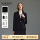 SCOFIELD【羊毛】女裝優(yōu)雅中長(zhǎng)款單排扣西裝夾克外套春秋季新款 藏青色（西裝） S 160