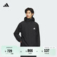 adidas拒水加絨內膽三合一連帽外套男女秋冬阿迪達斯官方輕運動(dòng) 黑色   XL