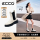 愛步（ECCO）厚底切爾西靴女 倪妮同款一腳蹬女靴中筒牛皮靴 蹤跡220753 HL 石灰色22075301378 38