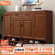 康萳實(shí)木鞋柜大容量鞋柜客廳家用鞋柜入戶(hù)進(jìn)門(mén)口收納過(guò)道收納玄關(guān)鞋柜 胡桃色【加高】 四門(mén)鞋柜