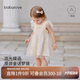 babylove女寶寶連衣裙夏季裙子蝴蝶刺繡紗裙外出甜美蓬蓬裙飛袖公主裙