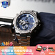 卡西歐（CASIO）【送禮物】男表G-SHOCK鋼鐵堅韌之心太陽(yáng)能藍牙潮流運動(dòng)電子表 GST-B100D-2APFT鋼鐵魅藍