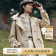 ELAND衣戀毛呢外套牛角扣羊毛大衣學(xué)院風(fēng)外套女100%綿羊毛 乳白色(64)Cream S 160