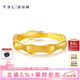 謝瑞麟（TSL） 黃金戒指婚嫁婚慶簡(jiǎn)約竹節(jié)足金戒指指環(huán)送YQ941七夕禮物 約3.4克 工費(fèi)約520元
