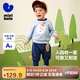 迷你巴拉男童女童長(cháng)袖套裝秋寶寶入園不易變形衛衣長(cháng)褲兩件套新品