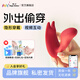 魅動拇指精靈鬧鐘跳蛋外出穿戴遠(yuǎn)程遙控情趣玩具用品震動棒小怪獸跳彈 玫瑰紅【app異地遙控+無痕外出穿戴+女神大禮包】