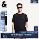 杰克·瓊斯（JACK&JONES）25年衣服男裝短袖t恤男士夏季【涼感】華夫格潮流法斗犬刺繡半袖 E40黑色 常規(guī) L
