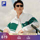 FILA 斐樂(lè )黃景瑜同款男士梭織外套2025夏新網(wǎng)球運動(dòng)拼色寬松立領(lǐng)上衣 玉石白-WT L 175/96A/L
