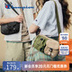 Champion冠軍斜挎包男拼接撞色工裝機能風(fēng)單肩包戶(hù)外潮牌山系配色運動(dòng)包女 卡其色 均碼