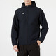 安德瑪（Under Armour）夾克男子新款戶(hù)外防風(fēng)運動(dòng)沖鋒梭織連帽夾克外套 21600411 -001黑色 XL