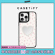 CASETIFY 碎花珍珠系列 適用于iPhone14/15 Pro/Max鏡面Magsafe手機殼 白色碎花【銀鏡黑框（Magsafe）】 iPhone 16 Pro Max