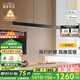 鹿家良品（LUUGAA）一字餐廳吊燈現(xiàn)代簡約極簡長條餐廳燈吊燈吧臺辦公室餐桌中山燈具 【一代大戶型】180cm無極光78W黑色智能