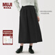 無(wú)印良品（MUJI）女式 漢麻棉輕便長(cháng)裙 長(cháng)半身裙女裙子 25年夏季女裝 BE1VBC5S 黑色 M （160/66A）
