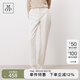 Marc O'Polo/MOP【商場同款】春季新款燈芯絨純色煙管休閑褲女士 米白色159 32 /155