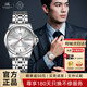上海手表男士自動(dòng)機械品牌名表禮物【全新正品】國產(chǎn)雙歷夜光表S986 【熱銷(xiāo)過(guò)萬(wàn)-支持驗貨】高級深灰