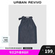 UR2025春季新款女裝復古休閑蝴蝶結(jié)無袖牛仔襯衫UYU850007