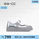 GG-CC【陳都靈同款】銀河微光瑪麗珍鞋銀色厚底芭蕾單鞋女G25U4817 銀色 37