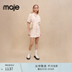 Maje 夏季女裝時(shí)尚優(yōu)雅白色襯衫領(lǐng)短款連衣裙MFPRO03096 淡褐色 T36