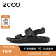 愛(ài)步（ECCO）涼鞋男 復(fù)古男士運(yùn)動(dòng)涼鞋夏天勃肯沙灘休閑鞋男皮涼鞋 科摩500944 黑色50094401001 39