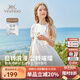 英氏（YEEHOO）女童連衣裙兒童裙子夏季薄款白色長(cháng)裙公主裙中大童裝女孩網(wǎng)紗裙新 鳶尾花格紋款 白色 【純棉內襯】 120 cm 【順豐包郵&極速達】