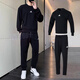 阿迪達斯（adidas）運動套裝男25秋季新款運動服舒適透氣衛(wèi)衣套頭衫時尚衛(wèi)褲針織長褲 JE3837+JY8568 L/180（建議體重150-170斤）