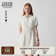 Teenie Weenie小熊女裝白色連衣裙2025年夏季新款簡(jiǎn)約氣質(zhì)通勤學(xué)院裙子 乳白色 L