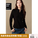 獨束大碼女裝純色半高領(lǐng)可調(diào)節(jié)打底衫2024冬季新多色修身內(nèi)搭上衣 烏梅黑 2XL (尺碼：4)