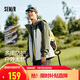 森馬（Semir）三防外套男戶外拼色防風(fēng)夾克登山露營(yíng)徒步秋連帽上衣101524108105